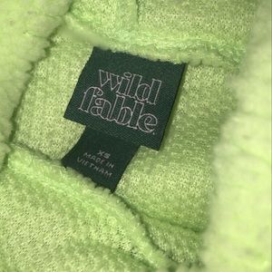 Lime Green Cropped Hoodie